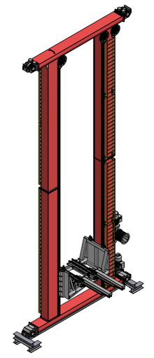 Stacker crane — isometric view