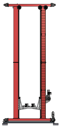 Stacker crane — side view