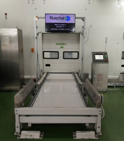 Order display board over conveyor